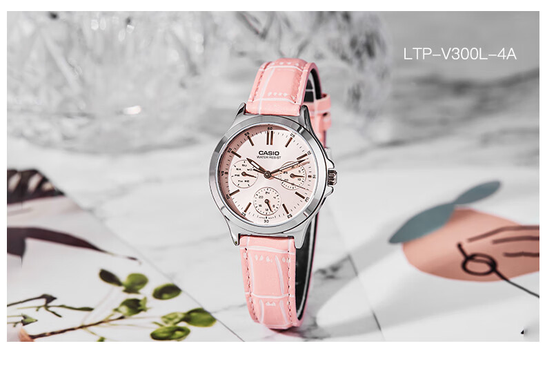 CASIO Women's Business Leather Strap Analog Quartz Watch [Valentine's Day Gift] LTP-V300D 6