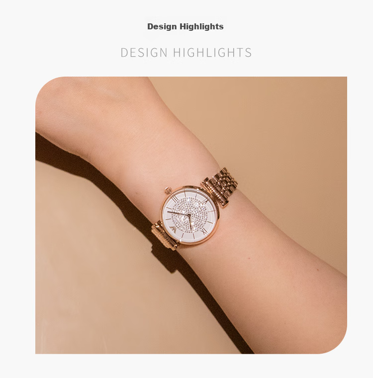 EMPORIO ARMANI Starry Sky Ladies' Watch, Quartz Fashion Wristwatch for Women, Birthday Gift for Girlfriend, AR11244 2