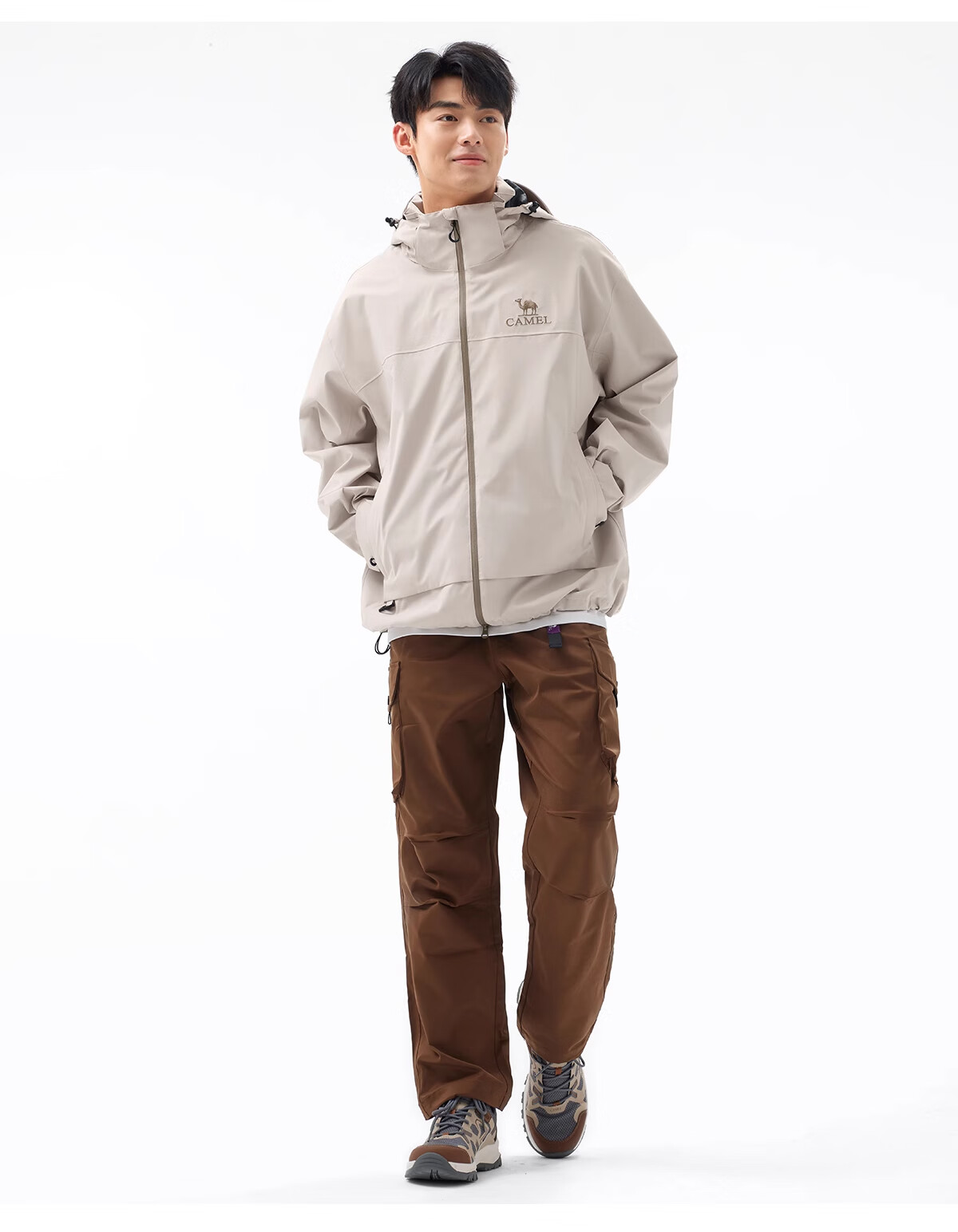 CAMEL Outdoor Jacket, Triple Protection, Men's And Women's Wear, Short Style Coat, Loose-Fitting, Breathable, Windproof, Waterproof, Casual Outerwear, G076XXXL 5