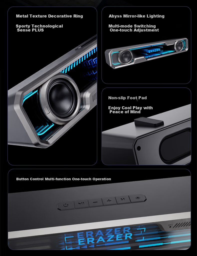 Lenovo Invests in Brand Yinengzhe Speakers, Desktop Bluetooth Speaker with Abyss Lighting, Home Theater-Grade Gaming Headset for E-Sports, Online Classes, Desktop And Laptop Birthday Gift 12