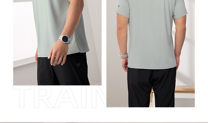 361° Men's Short-Sleeve T-Shirt, Summer Quick-Dry, Loose-Fitting Athletic Running Fitness Casual Top, Half Sleeve, 652524101-2 25