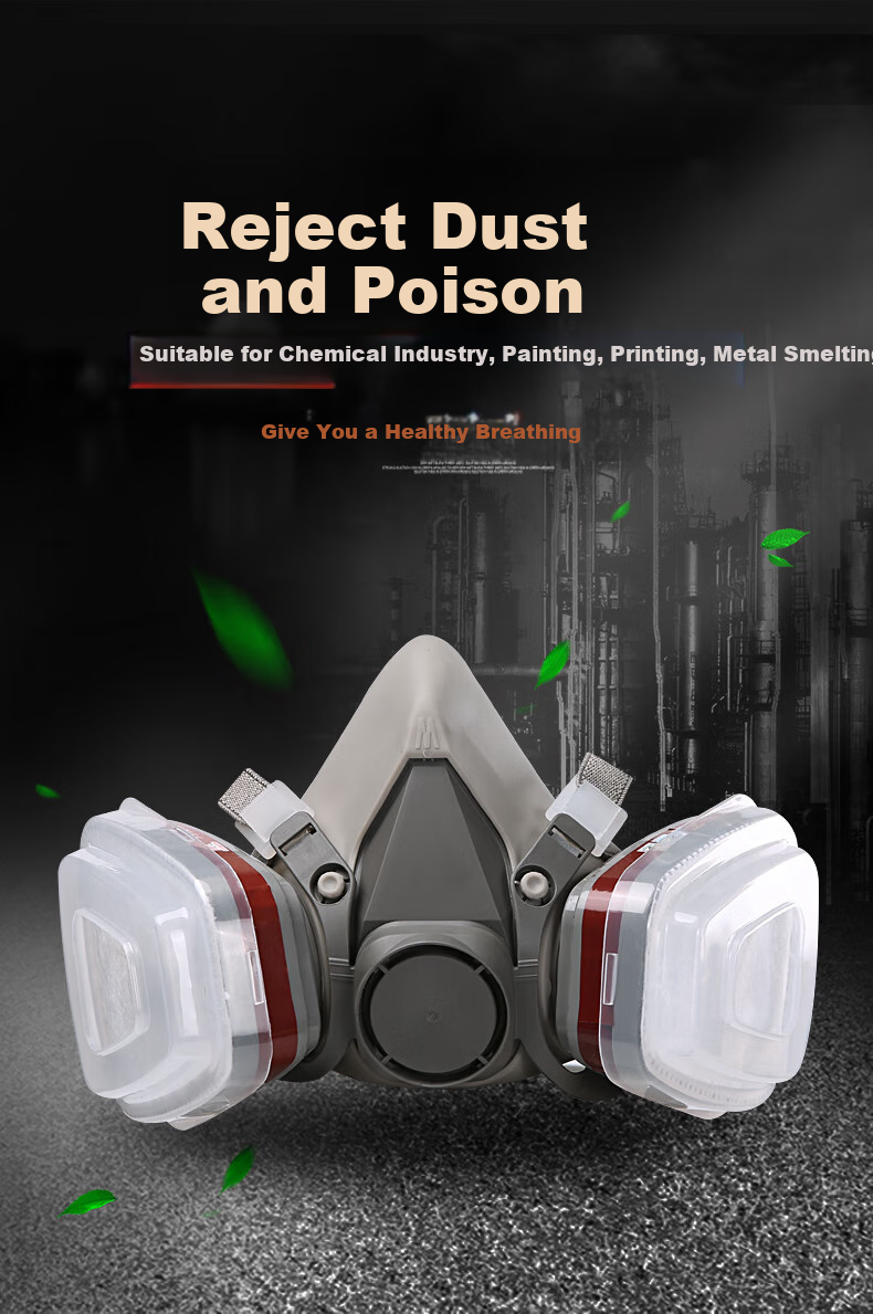 Anuoda Gas Mask, Dust Mask, Industrial Dust Mask, Paint Spray Mask, Full-Face Anti-Smog Mask 1