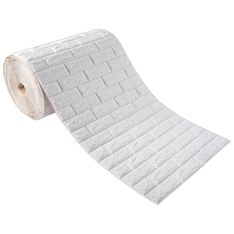 Jinlongxing Self-Adhesive Wallpaper, 3D Textured Waterproof And Moisture-Proof, for Dormitory And Bedroom, Foam Brick Decorative Sticker, Background Wall, 0.7*5m