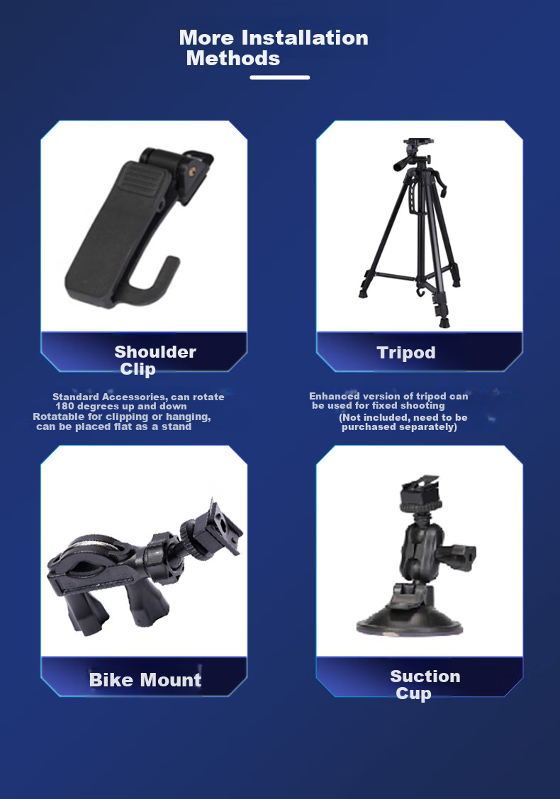 Falu Law Enforcement Recorder, High-Definition Night Vision, Chest-Mounted Portable Inspection Device, Remote Monitoring, WIFI Positioning, DSJ-F8 10