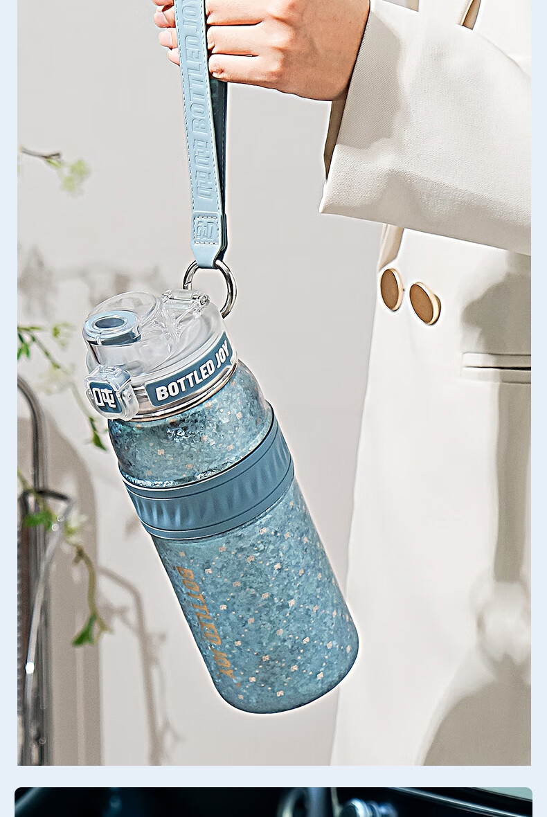 Dundun Bottled Joy Pure Titanium Insulated Cup, Inner And Outer Pure Titanium Double-Drinking Straw Cup, High-End Business Gift, Outdoor Water Bottle 5