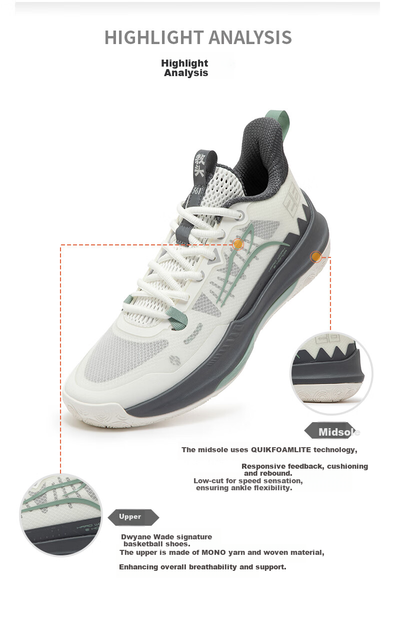 361° Basketball Shoes for Men, DVDTeam Dingweidi Spring Youth Breathable Professional Sports Shoes for Men, 672421113-4 64