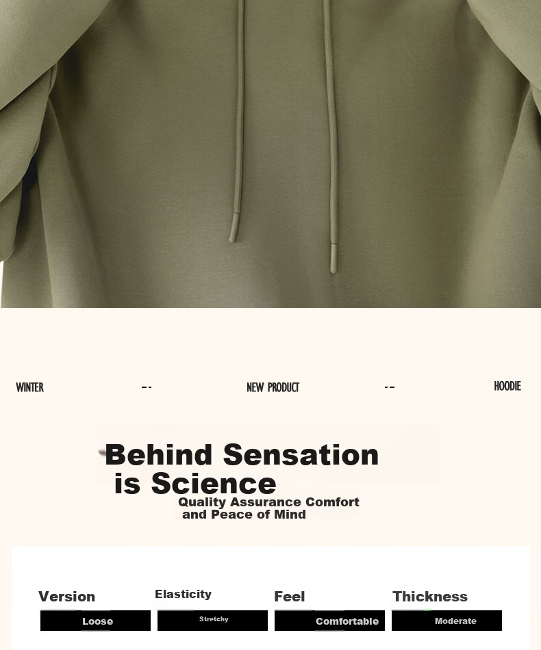 MINISO Thickened Lamb Fleece Hoodie Men's Winter Cold-Resistant Warm Heavyweight Versatile Pullover Light Beige XL 26