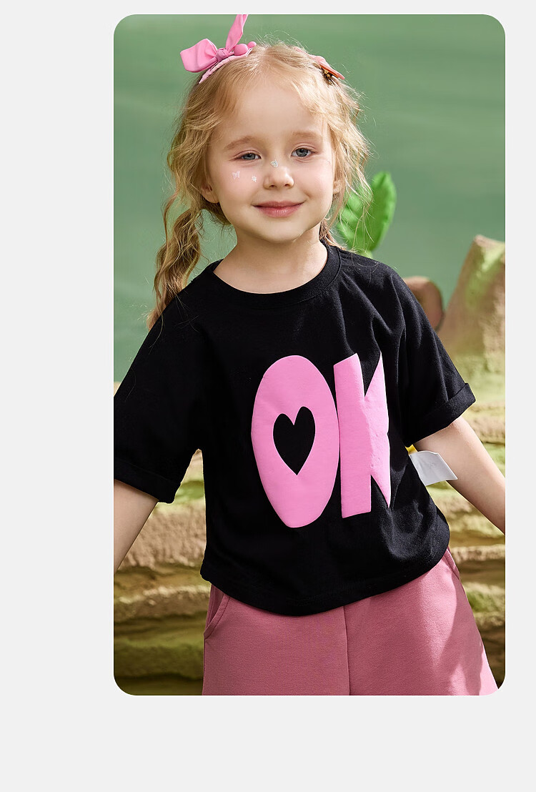 ASK JUNIOR Children's Running Sports Set, Girls' Summer Outfit with Printed Design, Toddler And Baby Two-Piece Set Including Short-Sleeve Top And Shorts 5