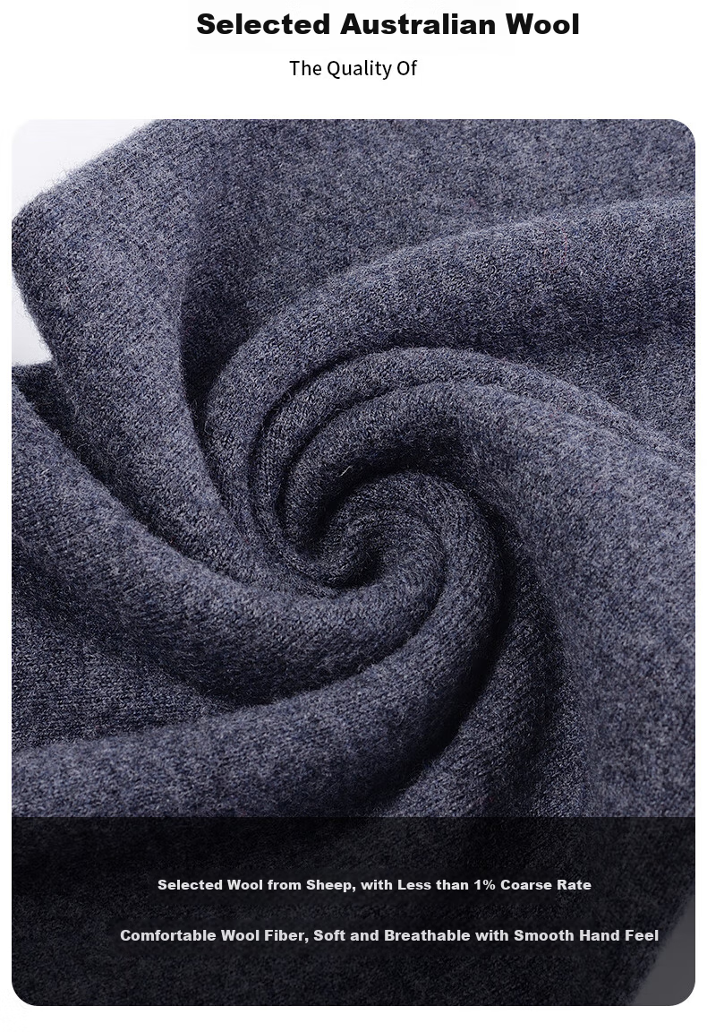 TUCANO Pure Wool Men's Hat And Scarf Two-Piece Set, Winter Outdoor Cycling Sports Warm Windproof Scarf Woolen Hat for Me 7