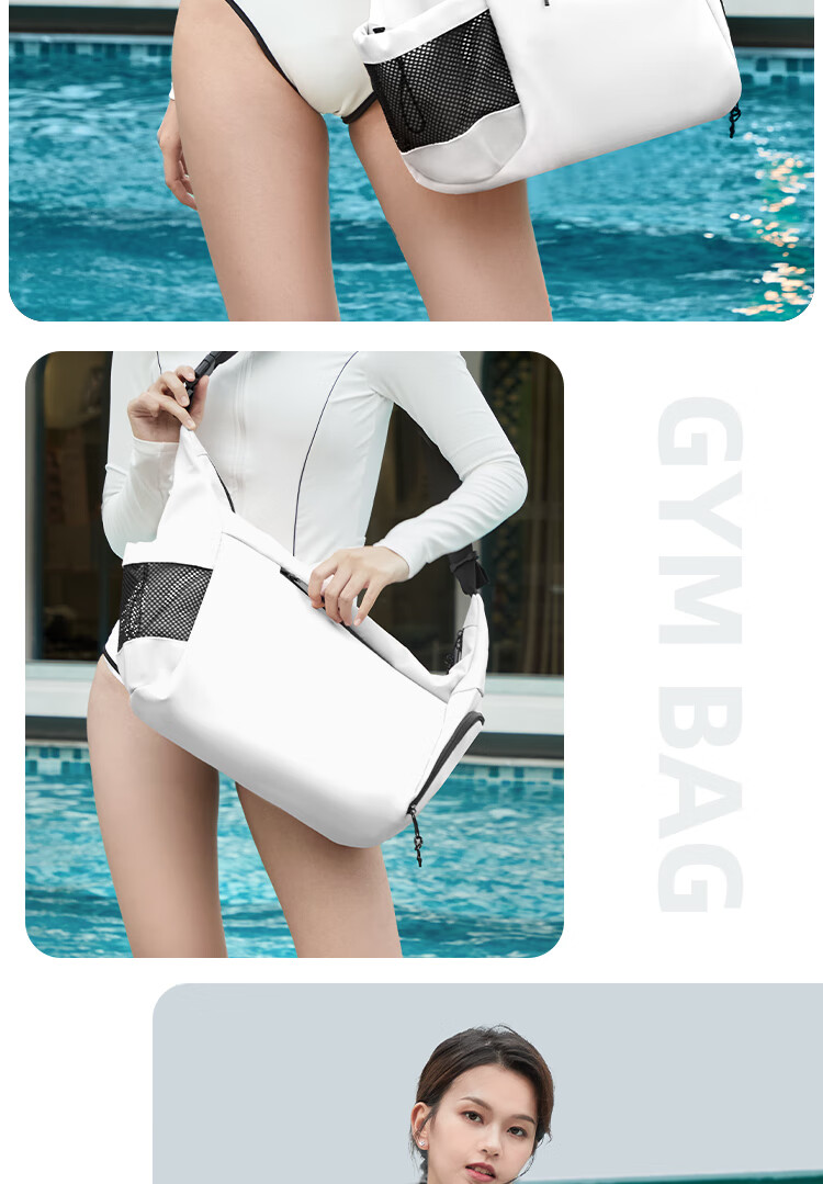 LOHAS Travel Fitness Bag for Women Small Waterproof Drawstring Backpack with Wet and Dry Separation Sports Swimming Bag Storage Ball Bag 13