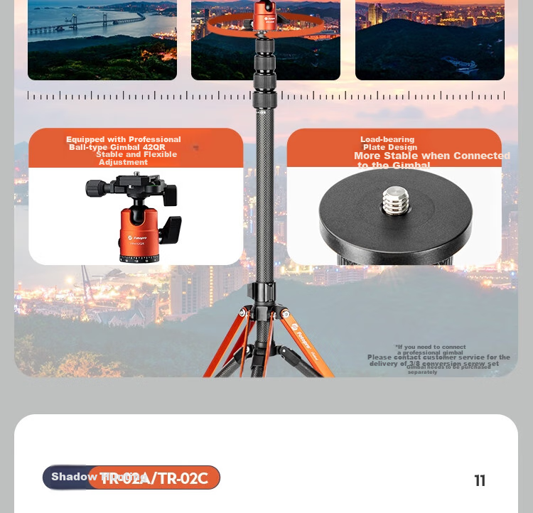 Fotopro TR-02A Portable Reverse Folding Aluminum Alloy Tripod, Photography Studio Stand, Photo LED Host Light Stand, Studio Light Tripod 25