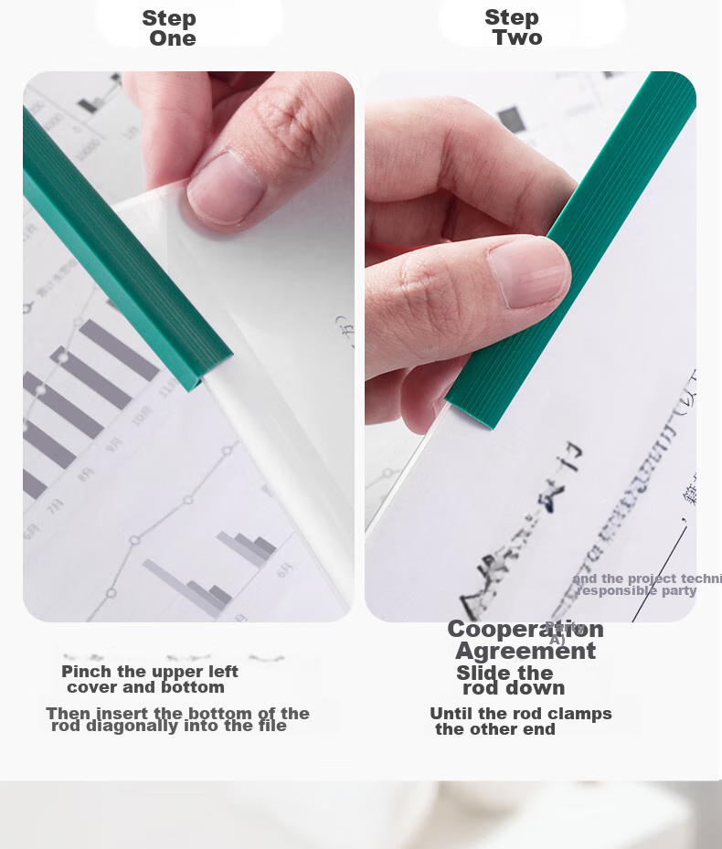 Deli School Supplies, 5 Horizontal A4 Transparent Pull Rod Folders, Student Exam File Folders, Widened And Thickened to 9mm, 4 Single Colors Randomly Selected, 63101 9