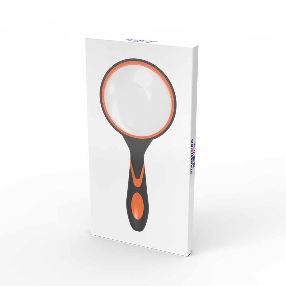 StarMICRO Magnifying Glass, High-Definition Handheld Magnifier for Children And Elementary School Students, Elderly Reading Magnifier, High-Magnification, Extra-Large, Portable, Shockproof And Drop-Resistant, 100MM