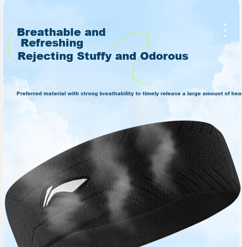 Li-Ning Sports Headband for Men And Women, Sweat-Absorbing And Anti-Sweat Headband, Hair Tie, Headscarf, Headband for Children, Running, Basketball, Yoga, Sweat-Guiding Band 13
