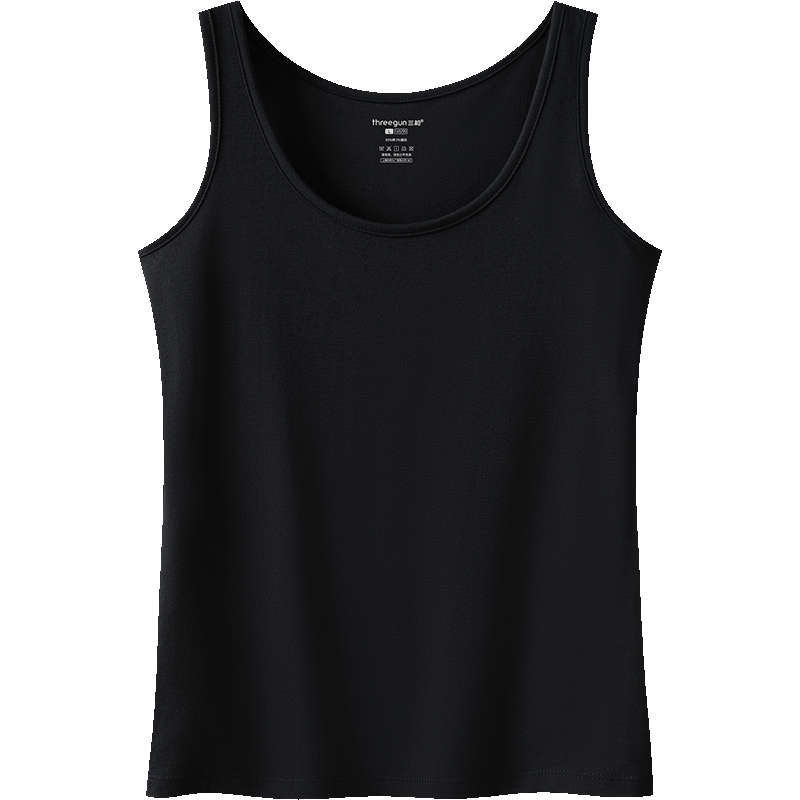 THREEGUN [Versatile Base Layer] Women's Tank Top, Xinjiang Cotton, Elastic, Solid Color, Slimming, Thin, Sleeveless Undershirt
