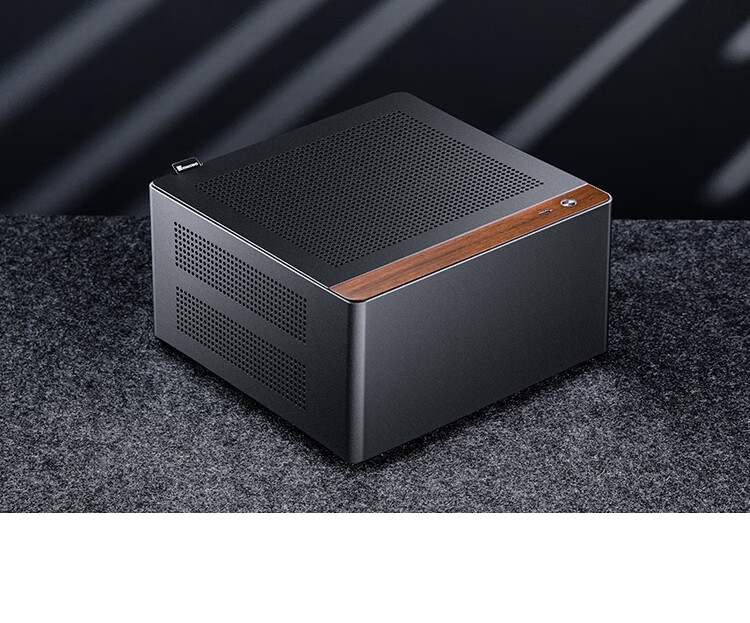 JONSBO N10 Black ITX Mini Desktop Case (3.3mm Aluminum Alloy Shell, North American Black Walnut Wood, ITX Form Factor, 4.5L Volume, 1U FLEX Power Supply) 16