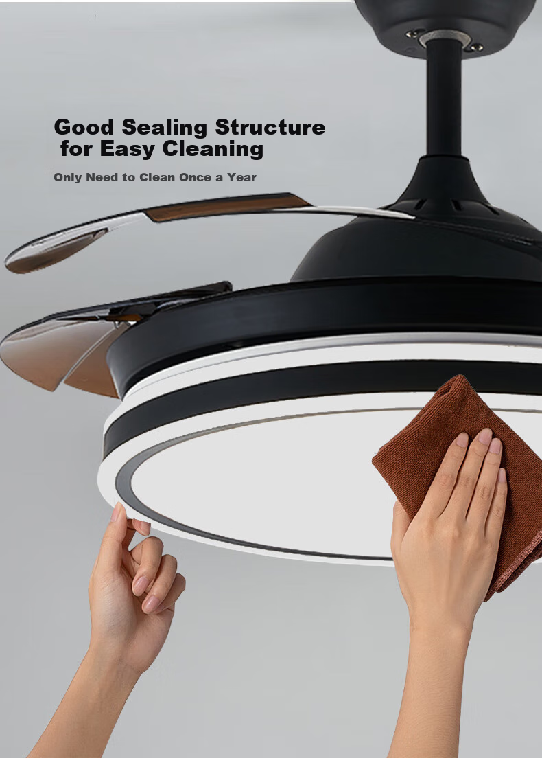 HD LED Ceiling Fan Light for Bedroom, Dining Room, Zhongshan Lighting, 26 New Models, Timer, Remote Control, Installation Included 17