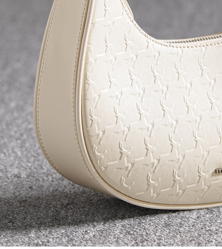 Miaodi 2026 Cowhide Embossed Underarm Baguette Crescent Elegant Workplace Commuter Handbag Crossbody Bag Birthday Gift 17