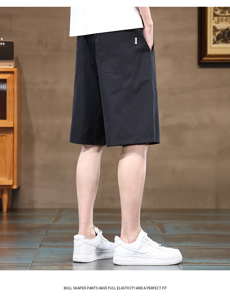 JEEP Ice Silk Quick-Dry Men's Casual Shorts, Loose-Fitting Cargo Five-Point Pants for Men, Summer 2026 Mid-Length Shorts 19