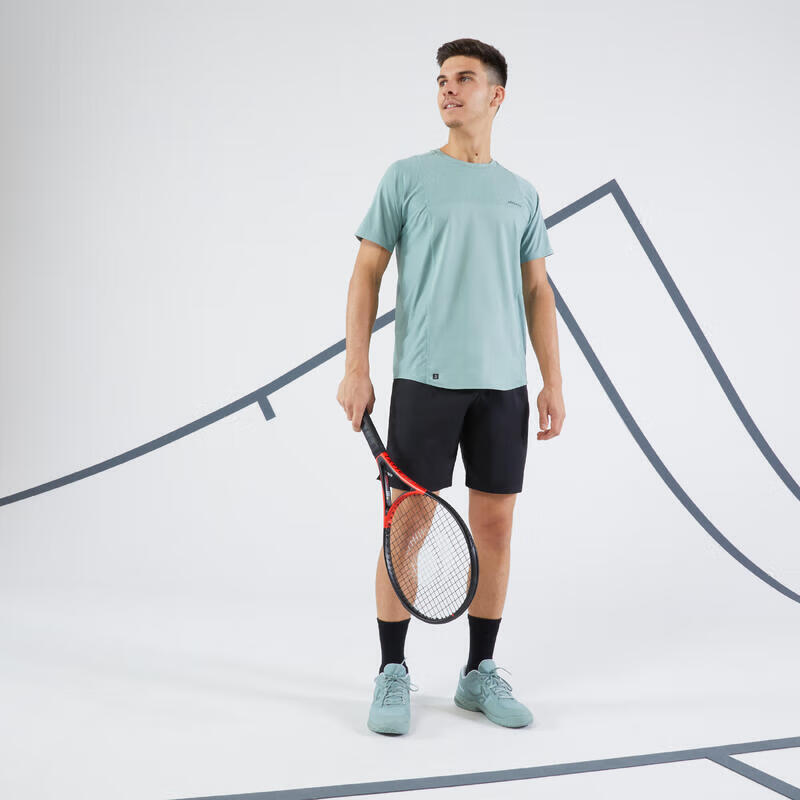 DECATHLON Tennis Shirt Short Sleeve Quick-Dry Navy Blue (Round Neck) M/175-4565930 9