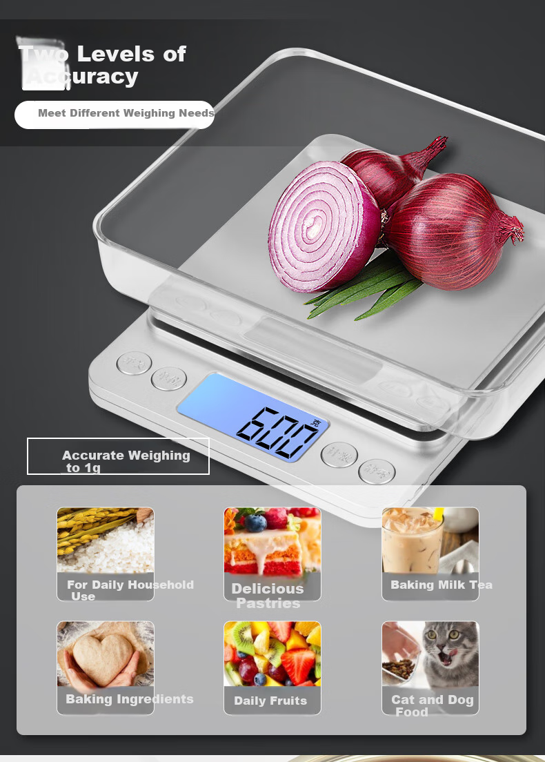 Kubei Large Platform Precise Kitchen Electronic Scale, Stainless Steel Household Baking Tea Table Scale, Weighing Waterproof Food Scale 9