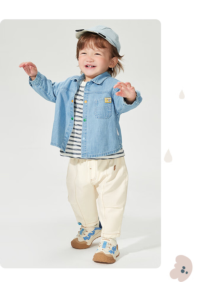 Balabala Baby Shirt Toddler Boys Spring Fashion Cute Top Mall Same Style 8
