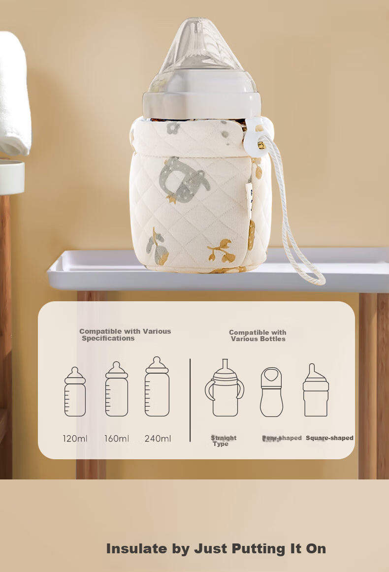 DOCTOR MA Bottle Warmer, Pigeon Insulated Bag, Window Design for Easy Viewing, Anti-Colic, Universal, Convenient, Constant Temperature Milk Warmer, 240ml 9