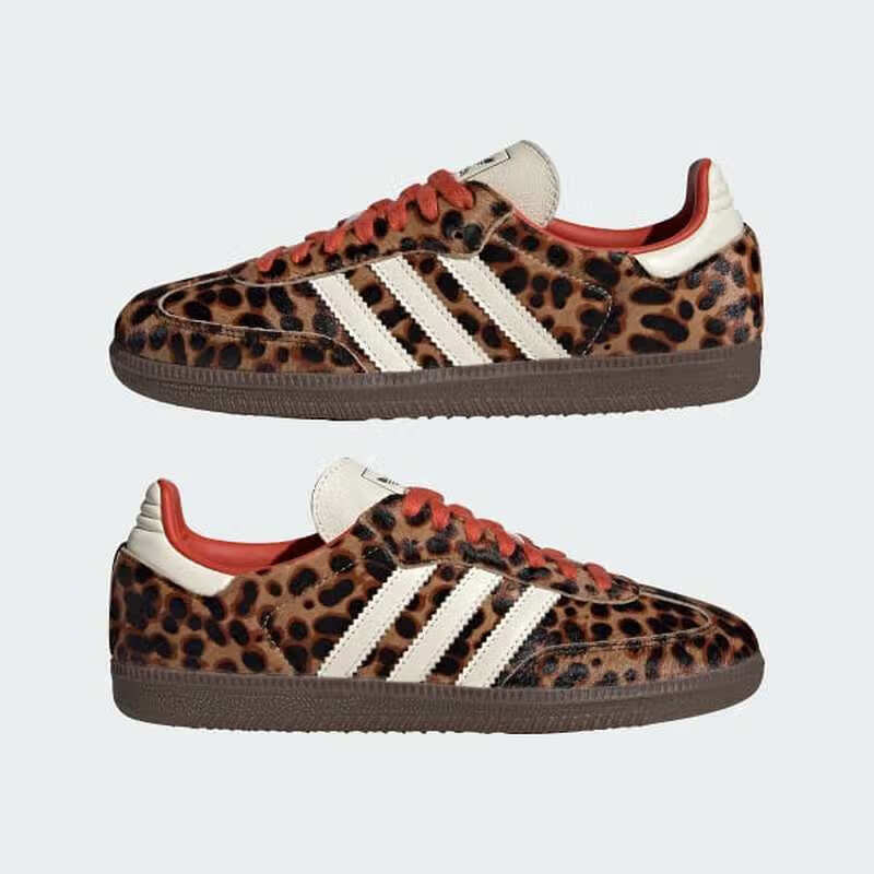 Adidas SAMBA Trefoil Casual Shoes for Women, Leopard Print Brown JI2734 Size 36.5 7