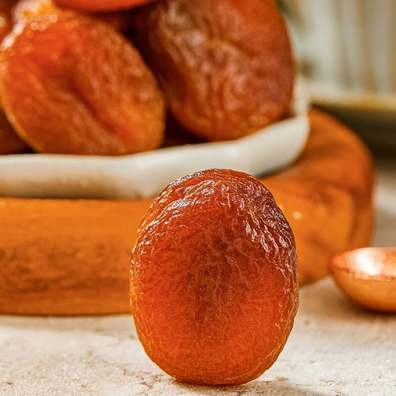 鲜记 土耳其黑杏干500g 0添加蜜饯果干 无核杏干 休闲零食 办公室零食