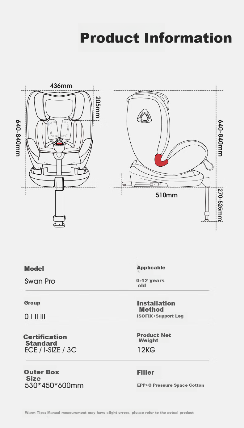 Reebaby Qirui Max Child Safety Car Seat for Ages 0-4 All-Age I-Size Certified, In-Car Voice Interactio 20