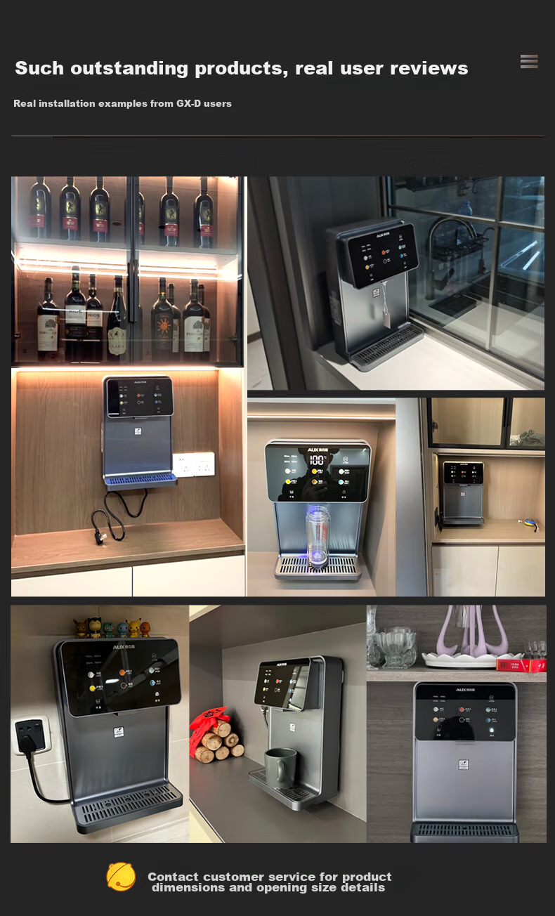 AUX High-End Yunche Series Wall-Mounted Water Dispenser, Newly Upgraded Knob Temperature Control UV Sterilization High-Power Self-Priming Rapid Heating Water Dispenser Purifier Companion YGX-2212W 2