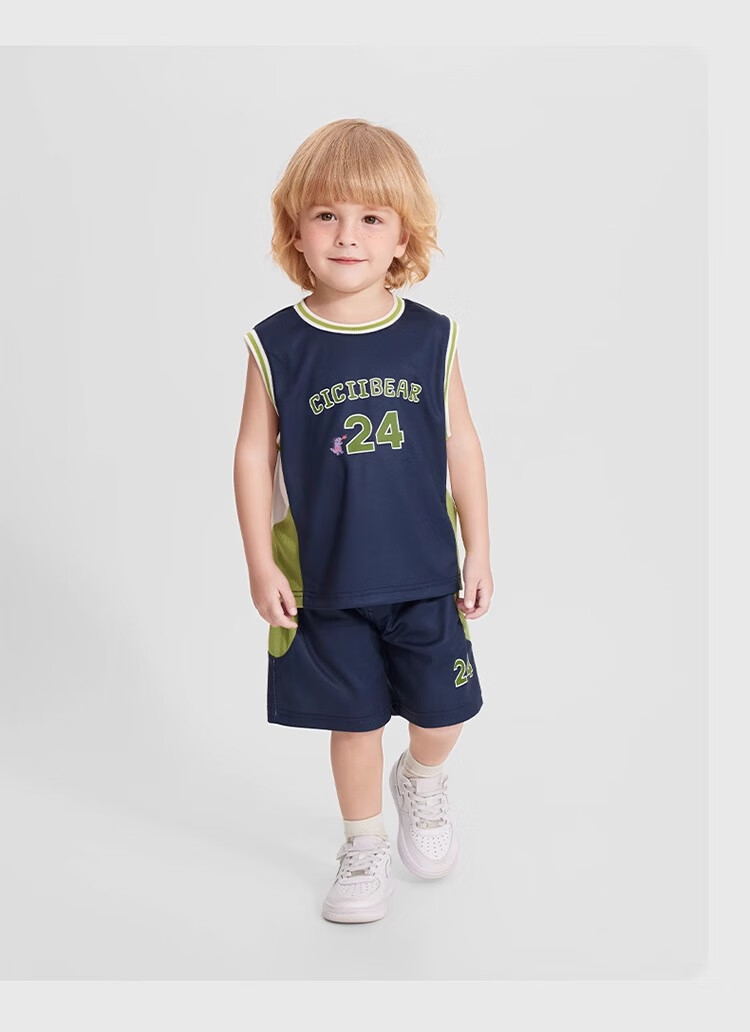 Ciciibear [3x Quick-Drying Moisture-Wicking] Ciciibear Boys' Summer Outfit Set, Baby Sports Jersey, 2025 New Style Children's Summer Wear 8