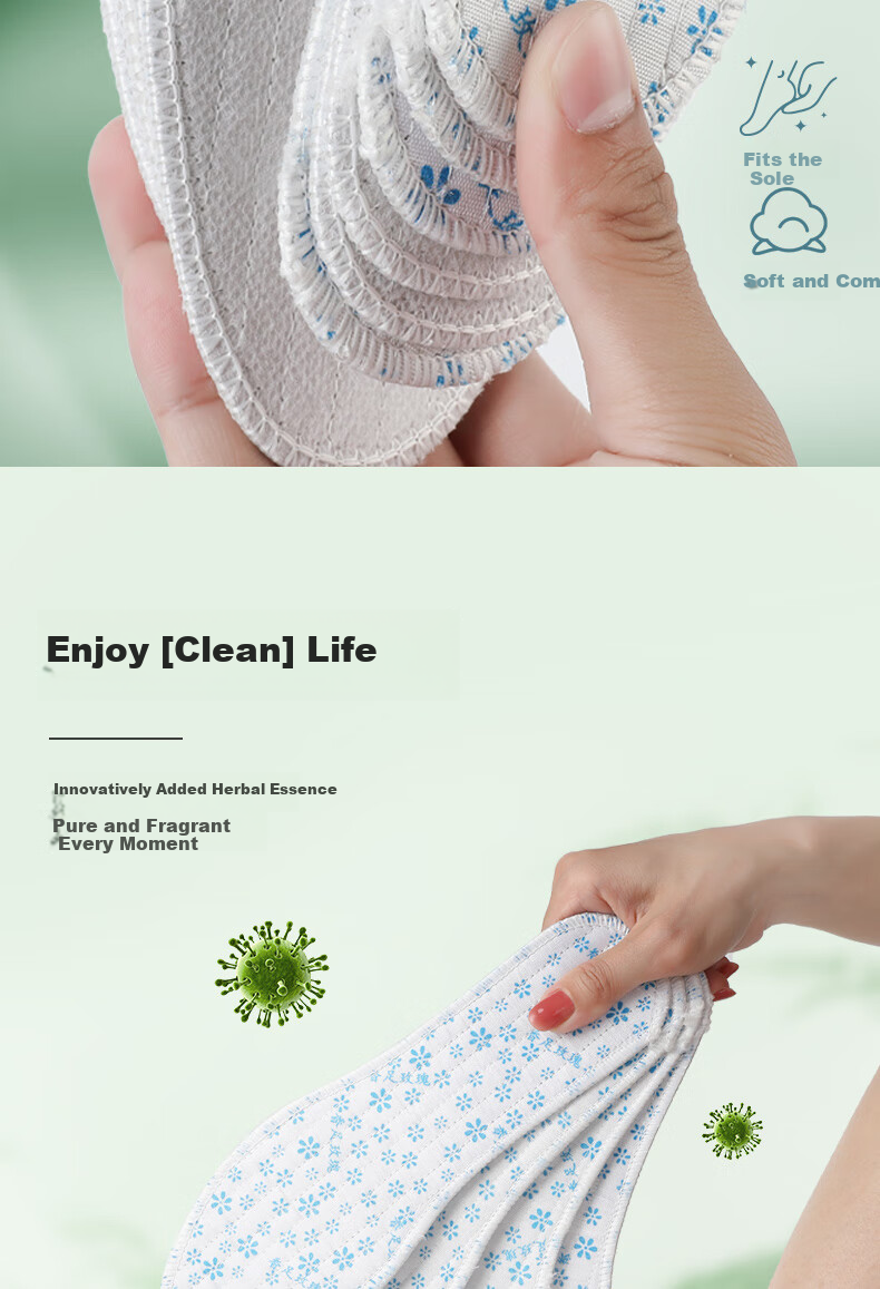 FOOTOPPO Herbal Deodorizing Insoles for Men, Summer Foot Odor Control, Sports Sweat-Absorbing Breathable Traditional Chinese Medicine Shoe Insoles for Me 8