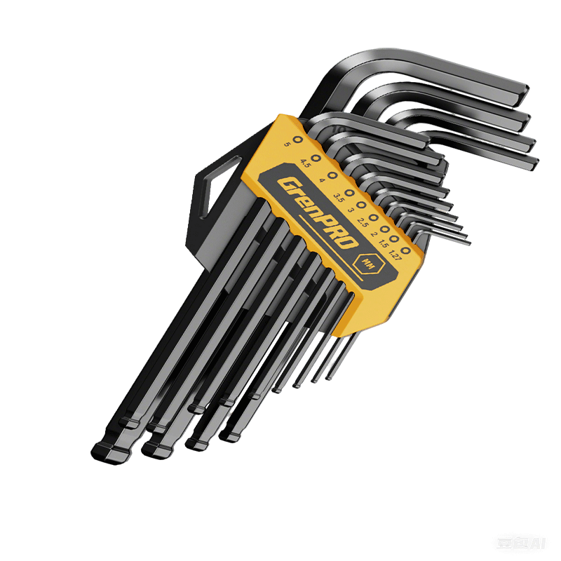 GREENER Hex Key Set, Household Wrench Kit, Universal Extended Flat Ball Hex Wrench