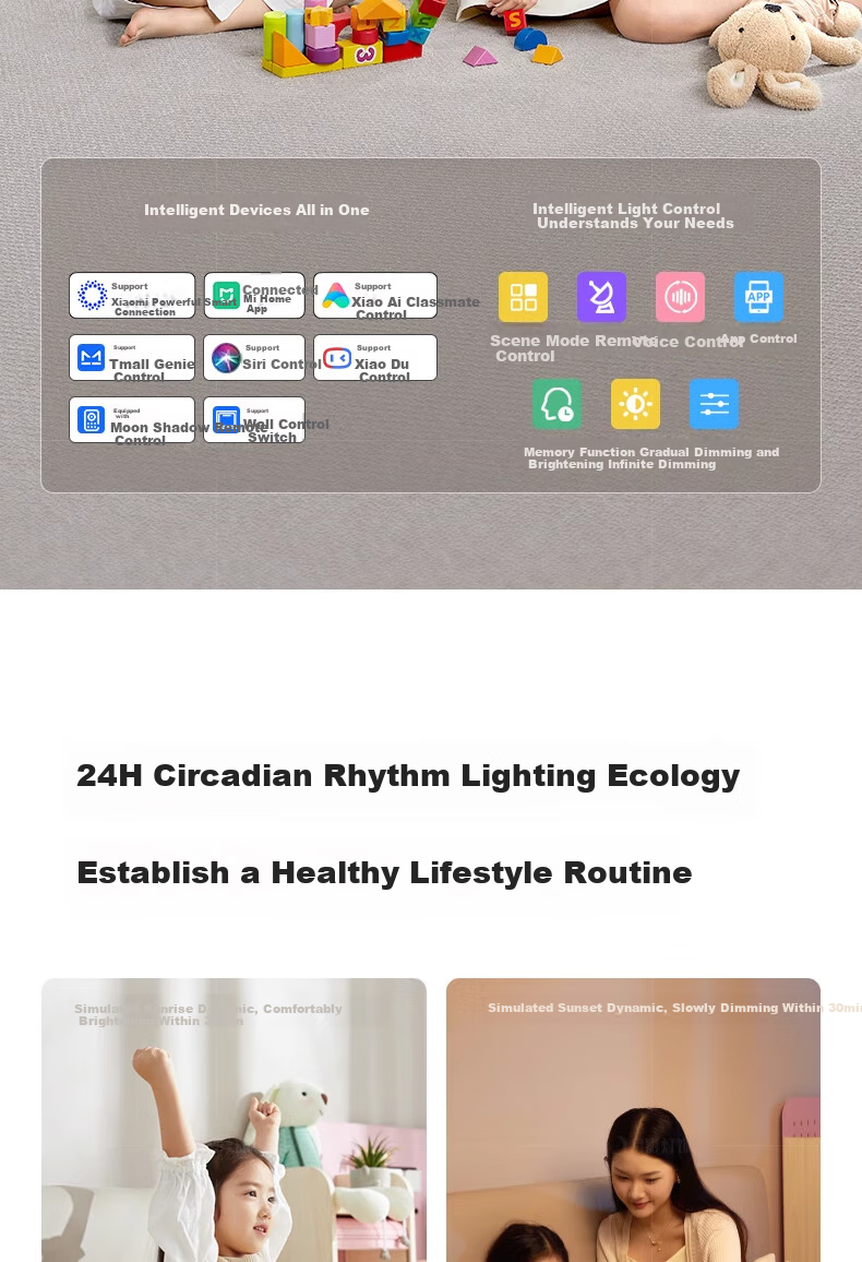 Yueying Linzhiguang Floating Light Eye-Protecting Ceiling Lamp for Living Room, Modern Minimalist Cream Style Main Lighting Fixture 16