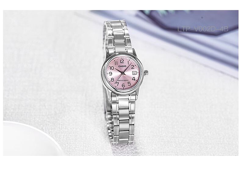 CASIO Women's Watch, Simple Quartz Waterproof Design for Students' Exams [Valentine's Day Gift], LTP-V002D 6