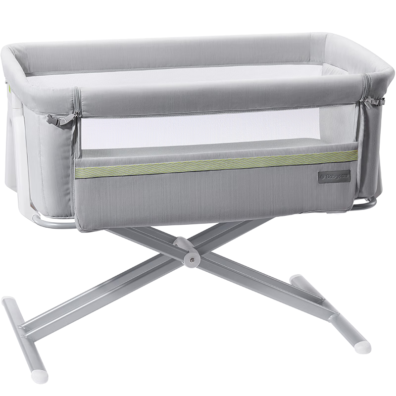 Babycare Portable Baby Crib, Infant Sleep Aid, Child Bedside Crib, Star Dust Gray