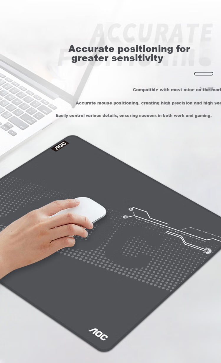 AOC Waterproof Nylon Mouse Pad, 460*400*4mm, High-Density Nylon Fabric Surface, Stitched Edge, Anti-Slip, M15593 Source Point, E-Sports, Smooth, Gaming 3