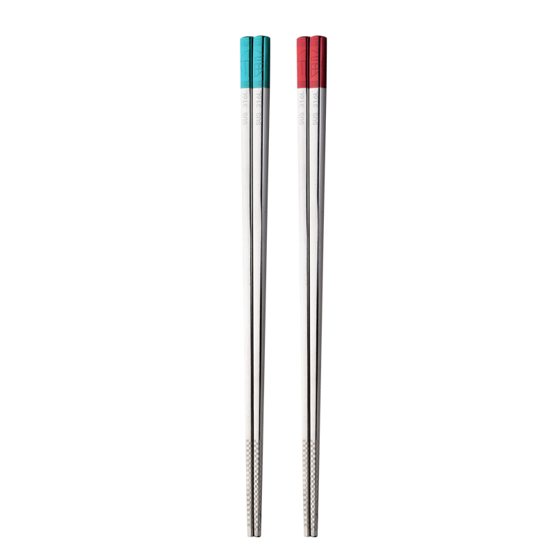JD Jingzao Chopsticks 316L Stainless Steel Healthy Couple Chopsticks Household Tableware [Corrosion Resistant and Antibacterial] 2 Pairs Set