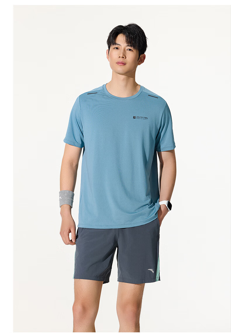 Anta Quick-Dry T-Shirt | Men's Short Sleeve Summer Moisture-Wicking Breathable Training Running Fitness Top 4