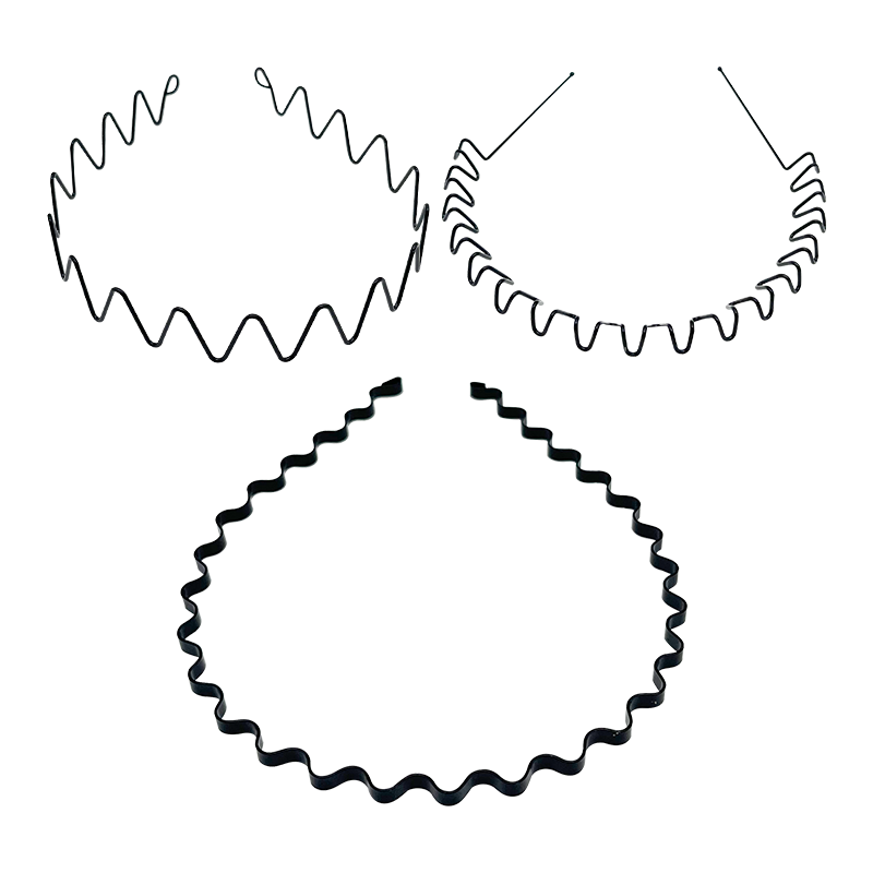 Jianyingshu Non-Slip Wave Invisible Headband 3-Piece Set Unisex Sports Face-Washing Large Invisible Anti-Slip Short Hair Headband