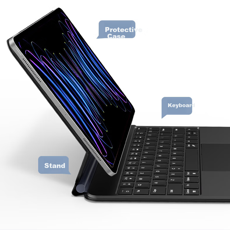 Ugreen Compatible iPad Magic Keyboard Apple Tablet Air 7/6/5/4 | Pro 2018-2022 11/10.9 Inch Keyboard Protective Case Integrated [New Upgrade | Lighter] 9