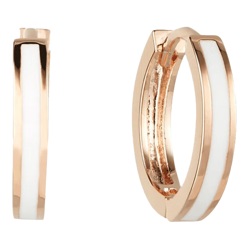 AJIDOU Earrings, Luxurious Round Hoop, Versatile Color-Block Studs, Fashionable Jewelry, Gift for Girlfriend, Mid-Autumn Festival Present
