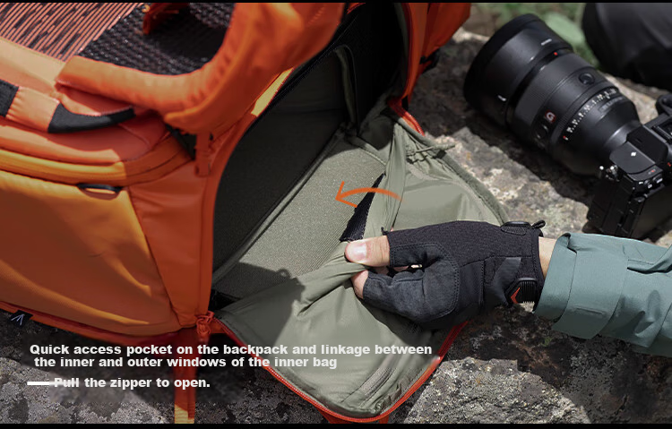 PGYTECH Camera Bag Onepro Dandelion Hiking Photography Bag DSLR Mirrorless Camera Backpack Professional Outdoor Short-Trip Travel Flex Adventure Version 30L Medium Inner Liner Set 9