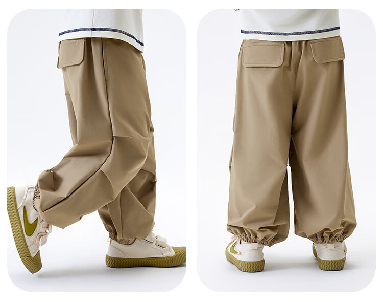 MQDMINI Children's Clothing, Boys And Girls Casual Pants, Kids' Sports Trousers, Simple Paratrooper Pants 16