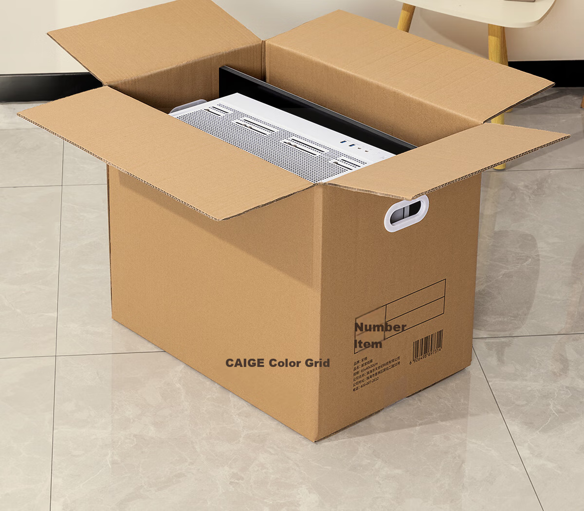 Caige Moving Cardboard Boxes, Packing Boxes, Storage Boxes, Shipping Boxes, Thick Paper Shell Boxes, Large Moving Boxes, Moving Helper Cardboard Boxes with Handles, 60*40*50cm 2