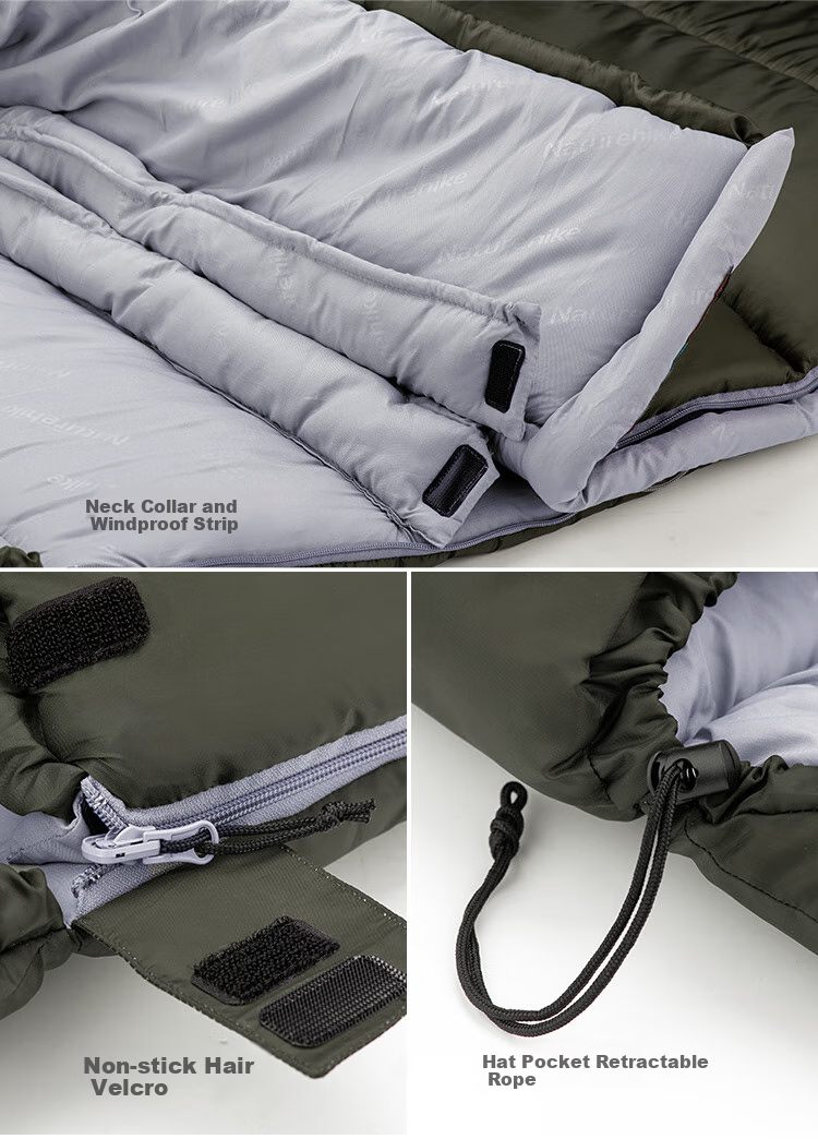 Naturehike Nuoke U Series Envelope Sleeping Bag with Hood for Adults, Outdoor Camping Sleeping Quilt, Splicing, Thickened, Cold-Resistant And Warm Sleeping Bag 14