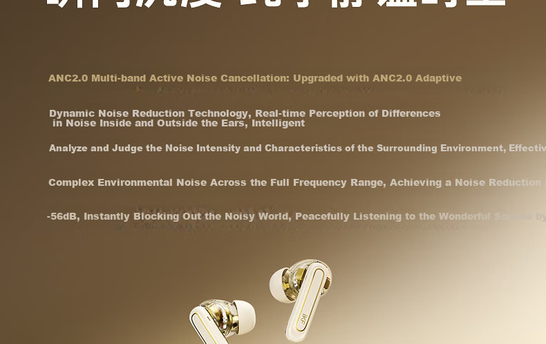 IKF Ultra Wireless Bluetooth Earphones with LDAC High-Quality Sound, ANC Active Noise Cancellation, In-Ear Design, Long Battery Life, 2026 New Model, New Year Gift, Cloud Rock White 18