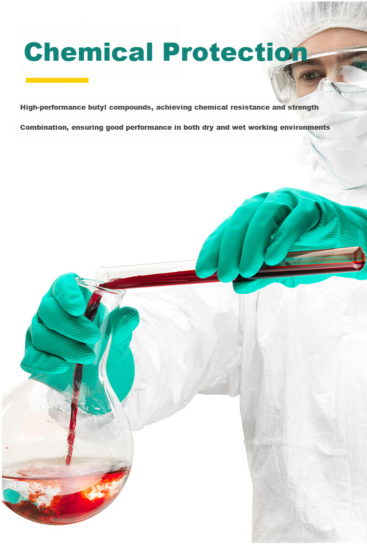 Ansell Acid And Alkali Resistant Solvent-Resistant Oil-Resistant Industrial Protective Gloves, Nitrile Rubber Gloves, 37-873, Size 8, 2 Pairs, Individually Packaged 2