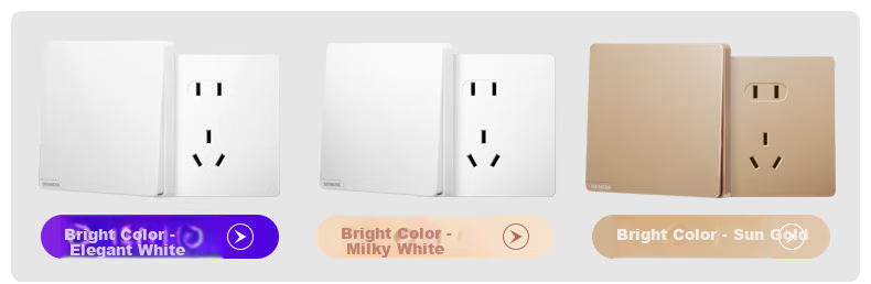 SIEMENS Blank Panel, 86-Type Concealed Panel, Decorative Cover Plate White Board, Bright Color Dark Gray Silver 2